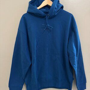 Nike NY vs NY Basketball Solo Swoosh Heavyweight Fleece Hoodie Blue Men's L NEW